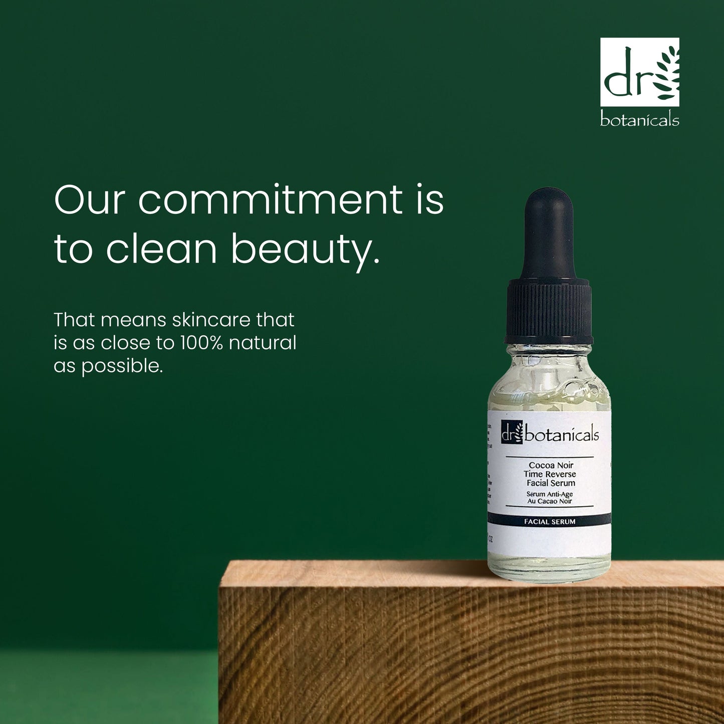 Dr Botanicals Cocoa Noir Time Reverse Facial Serum 15ml