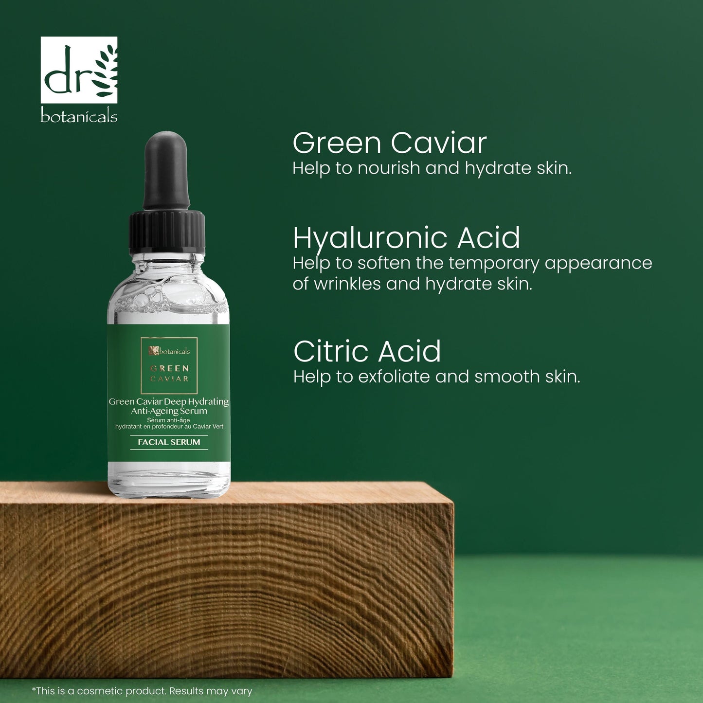 Dr Botanicals Green Caviar Deep Hydrating Anti-Aging Serum 30ml