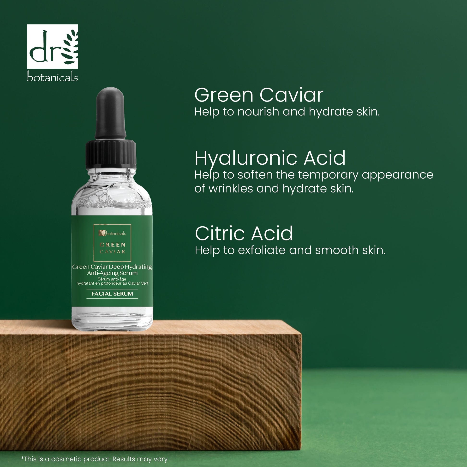 Dr Botanicals Green Caviar Deep Hydrating Anti-Aging Serum 30ml