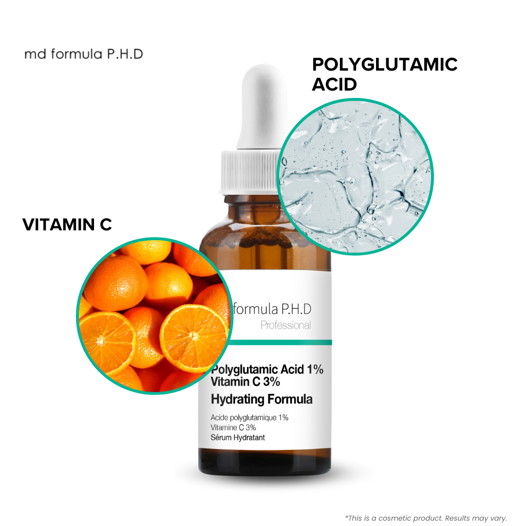 MD Formula Hydrating Serum Polyglutamic Acid 1%, Vitamin C 3% 30ml