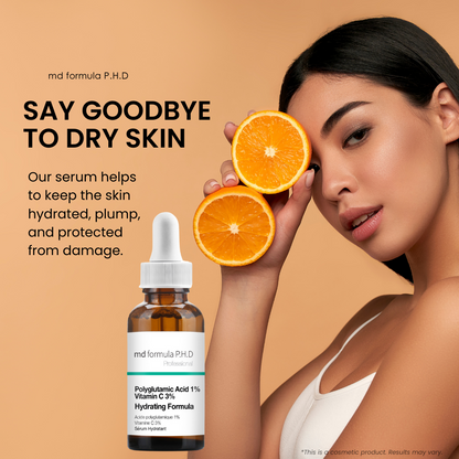 MD Formula Hydrating Serum Polyglutamic Acid 1%, Vitamin C 3% 30ml