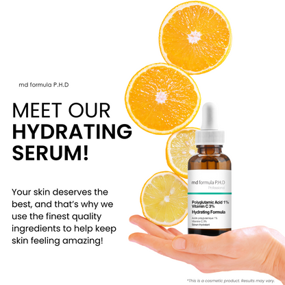 MD Formula Hydrating Serum Polyglutamic Acid 1%, Vitamin C 3% 30ml
