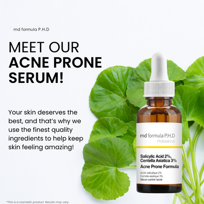 MD Formula Acne Prone Serum Salicylic Acid 2%, Centella Asistica 3% 30ml