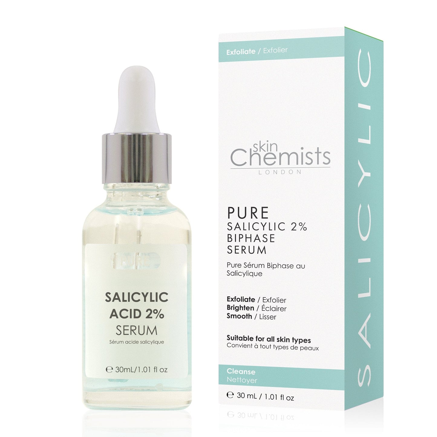 skinChemists Pure Salicylic Acid 2% Biphase Serum 30ml