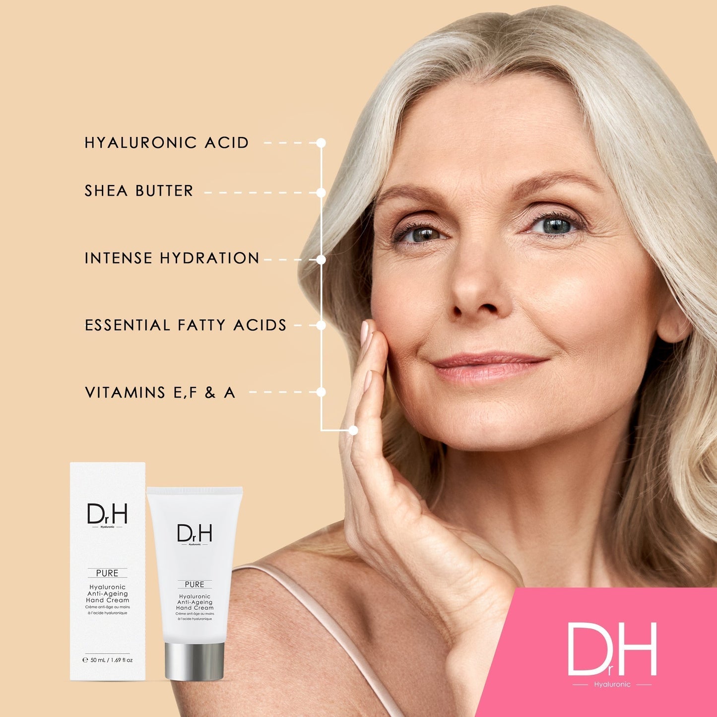 Dr H Hyaluronic Acid Hand Cream 50ml