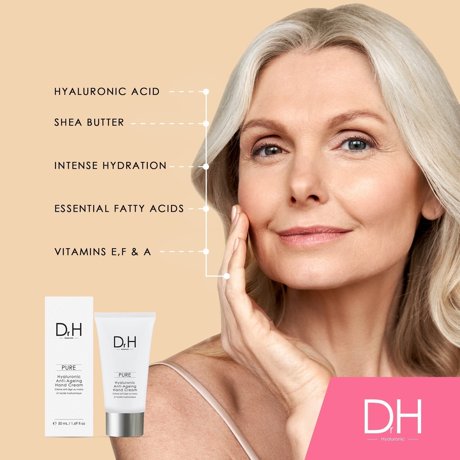 Dr H Hyaluronic Acid Hand Cream 50ml