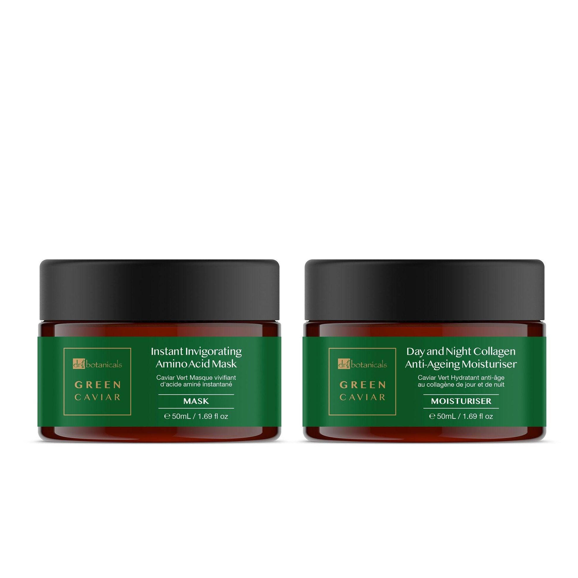 Dr Botanicals Green Caviar Moisturiser & Mask Kit