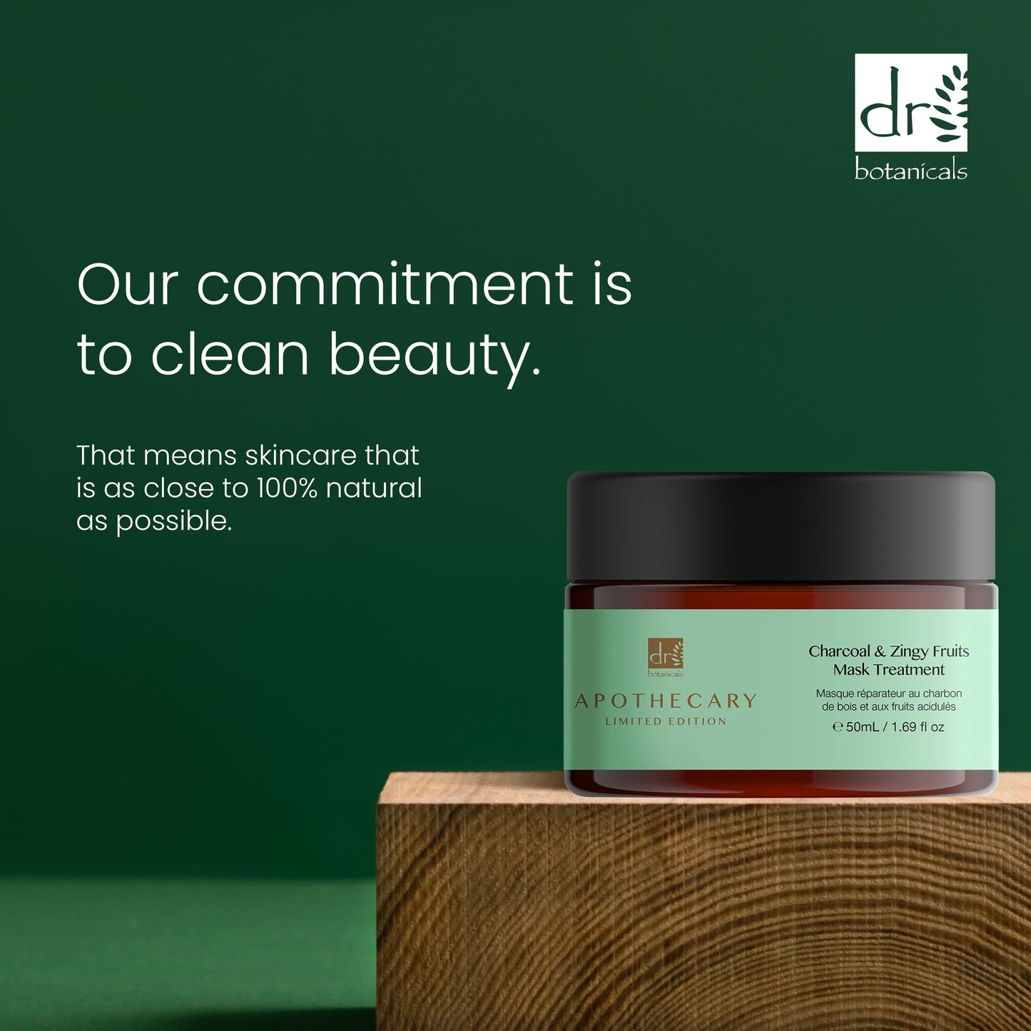 Dr Botanicals Charcoal & Zingy Fruits Treatment Mask 50ml