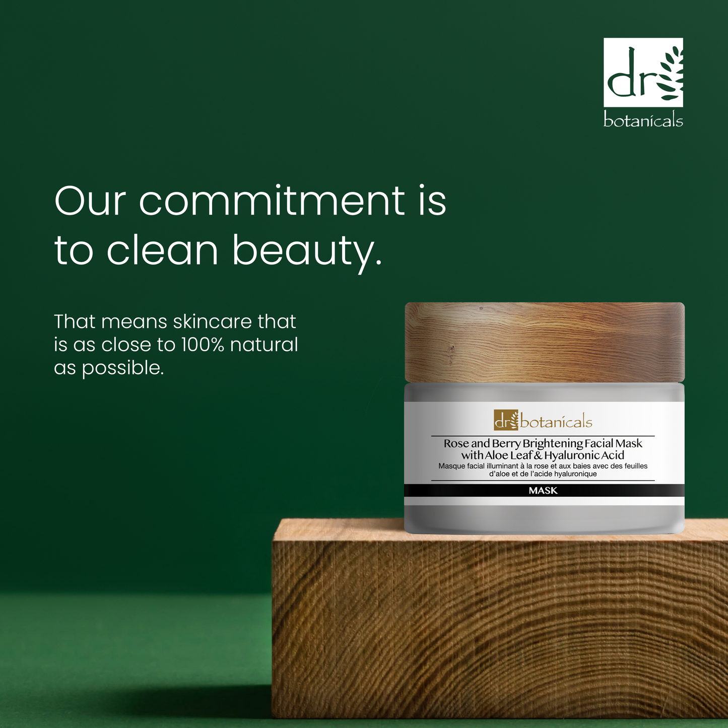 Dr Botanicals Rose & Berry Brightening Facial Mask 50ml