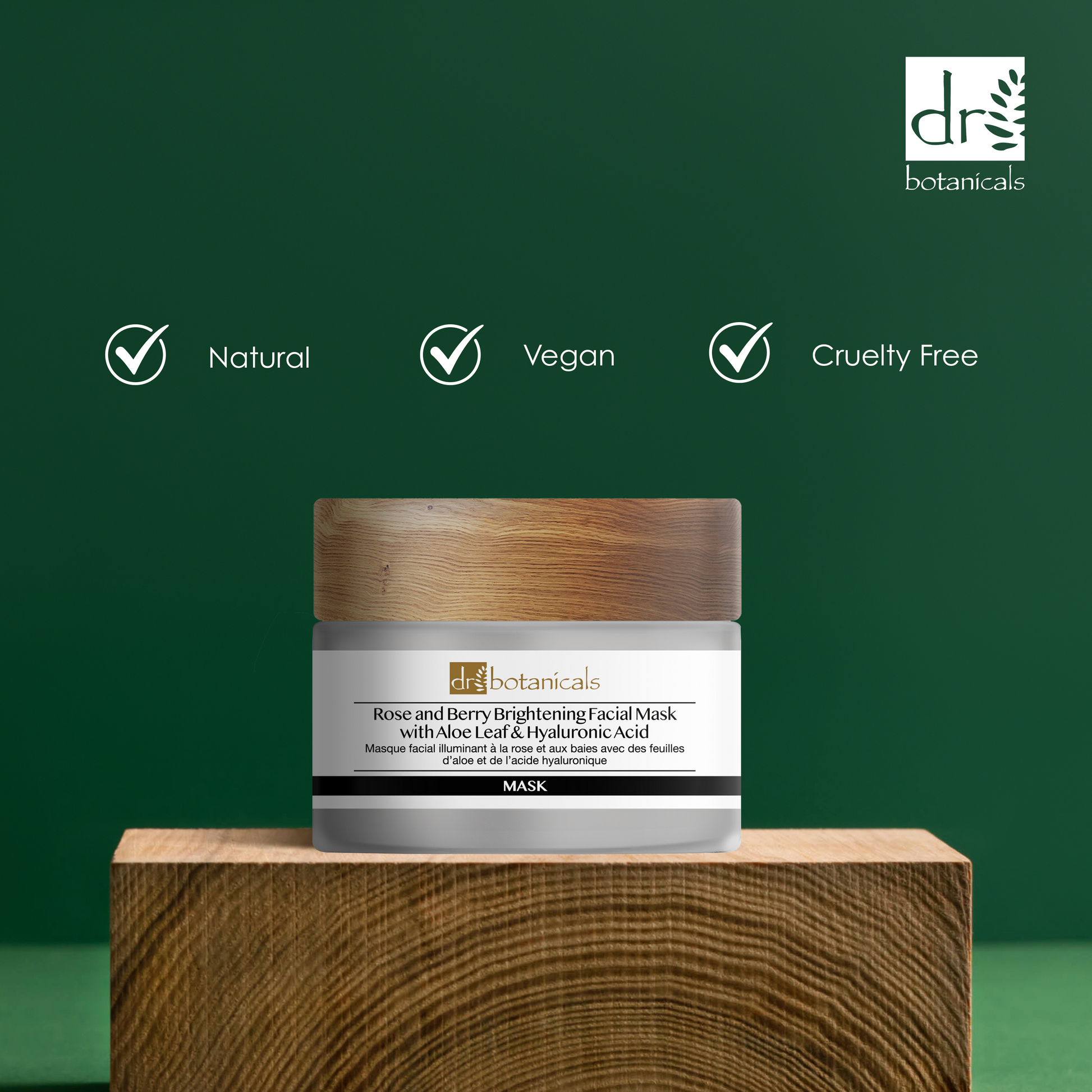 Dr Botanicals Rose & Berry Brightening Facial Mask 50ml