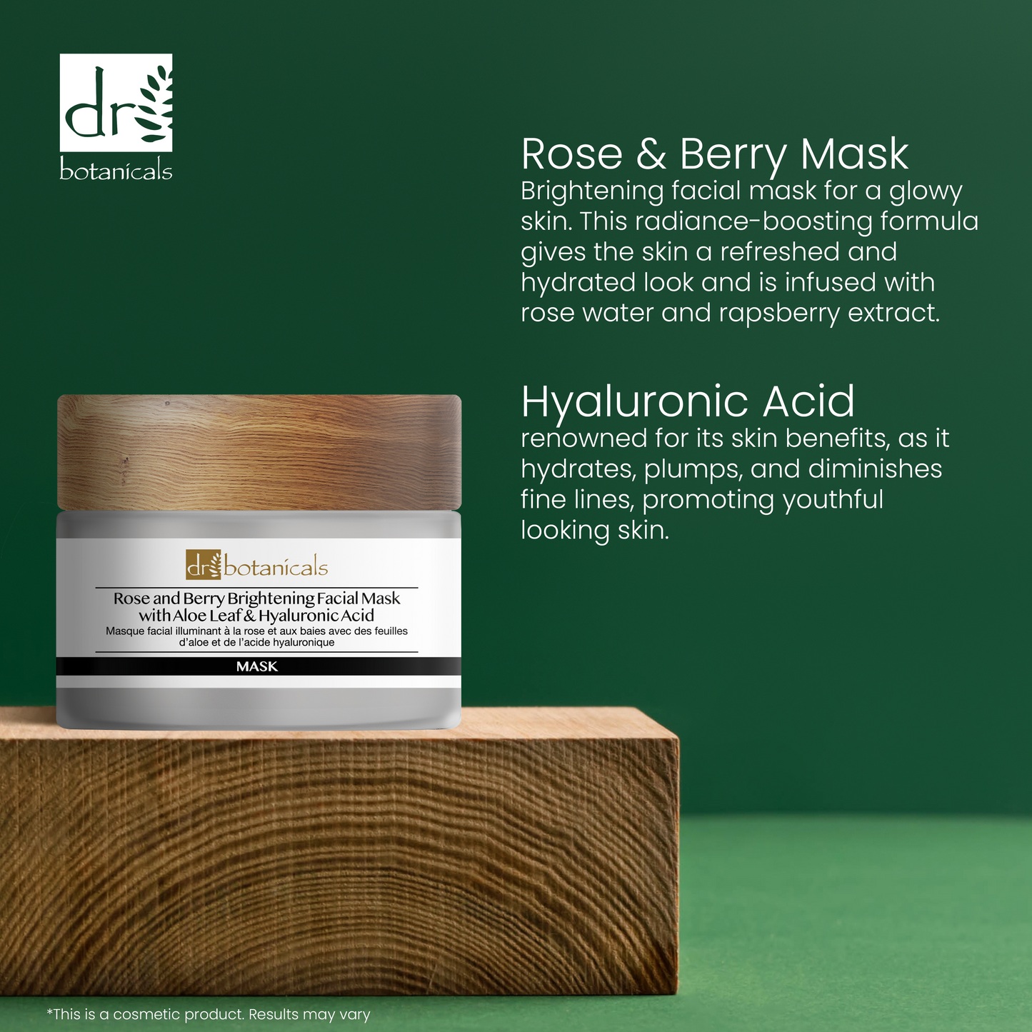 Dr Botanicals Rose & Berry Brightening Facial Mask 50ml