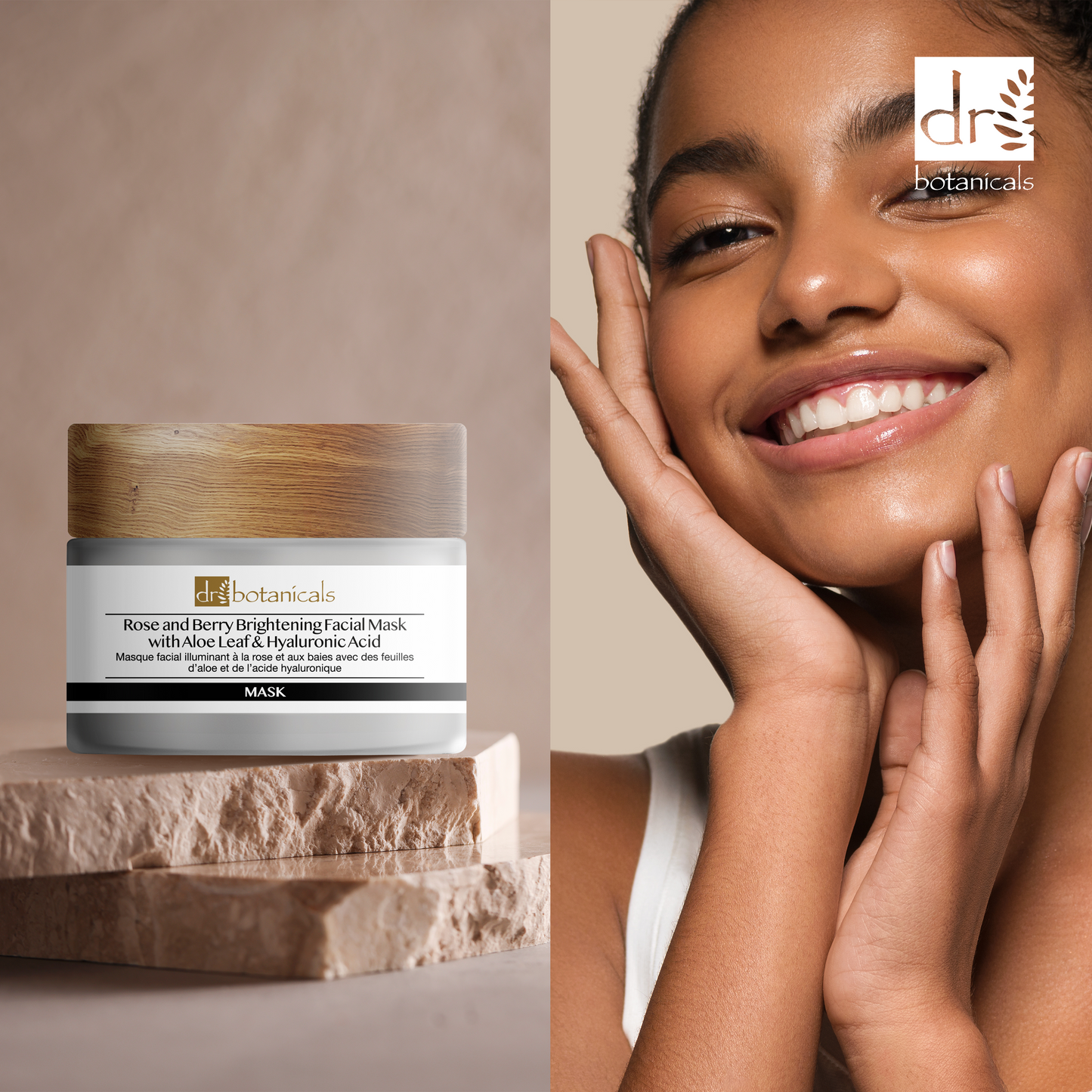 Dr Botanicals Rose & Berry Brightening Facial Mask 50ml