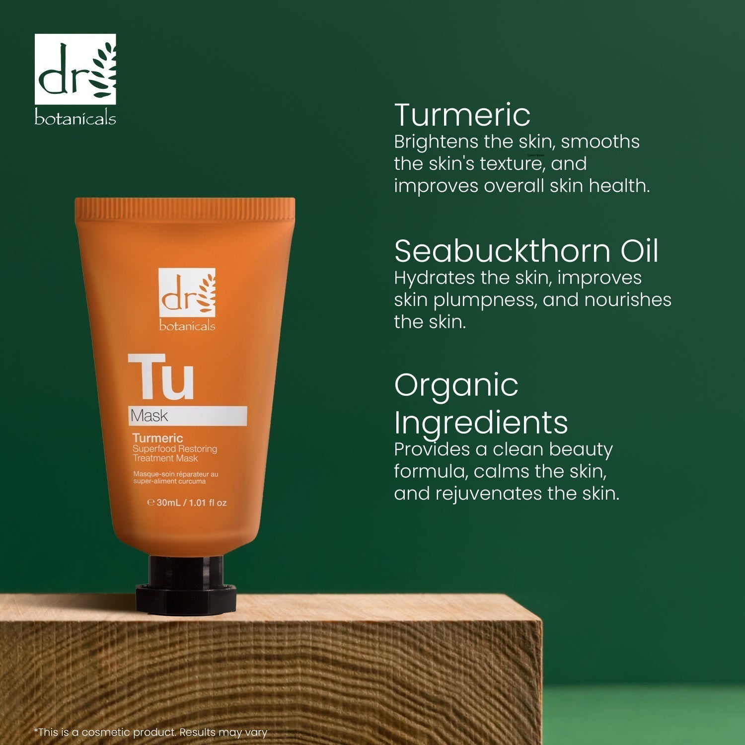 Dr Botanicals Turmeric Superfood Restoring Treatment Mask 30ml