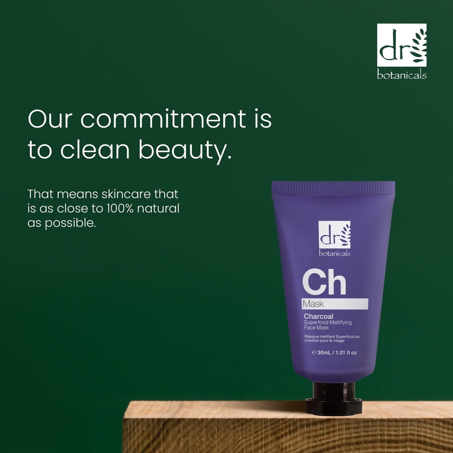 Dr Botanicals Charcoal Superfood Mattifying Face Mask 30ml