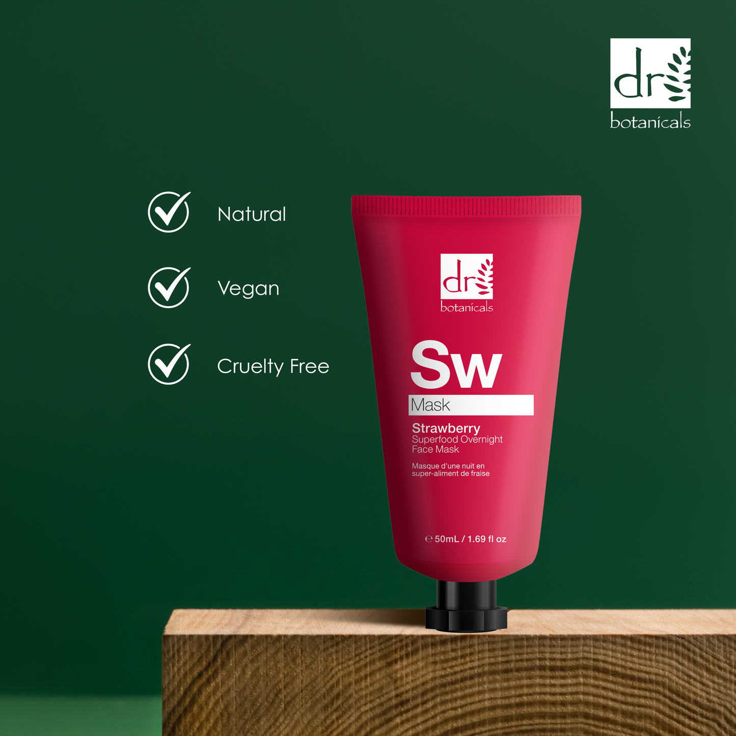 Dr Botanicals Strawberry Overnight Face Mask 50ml