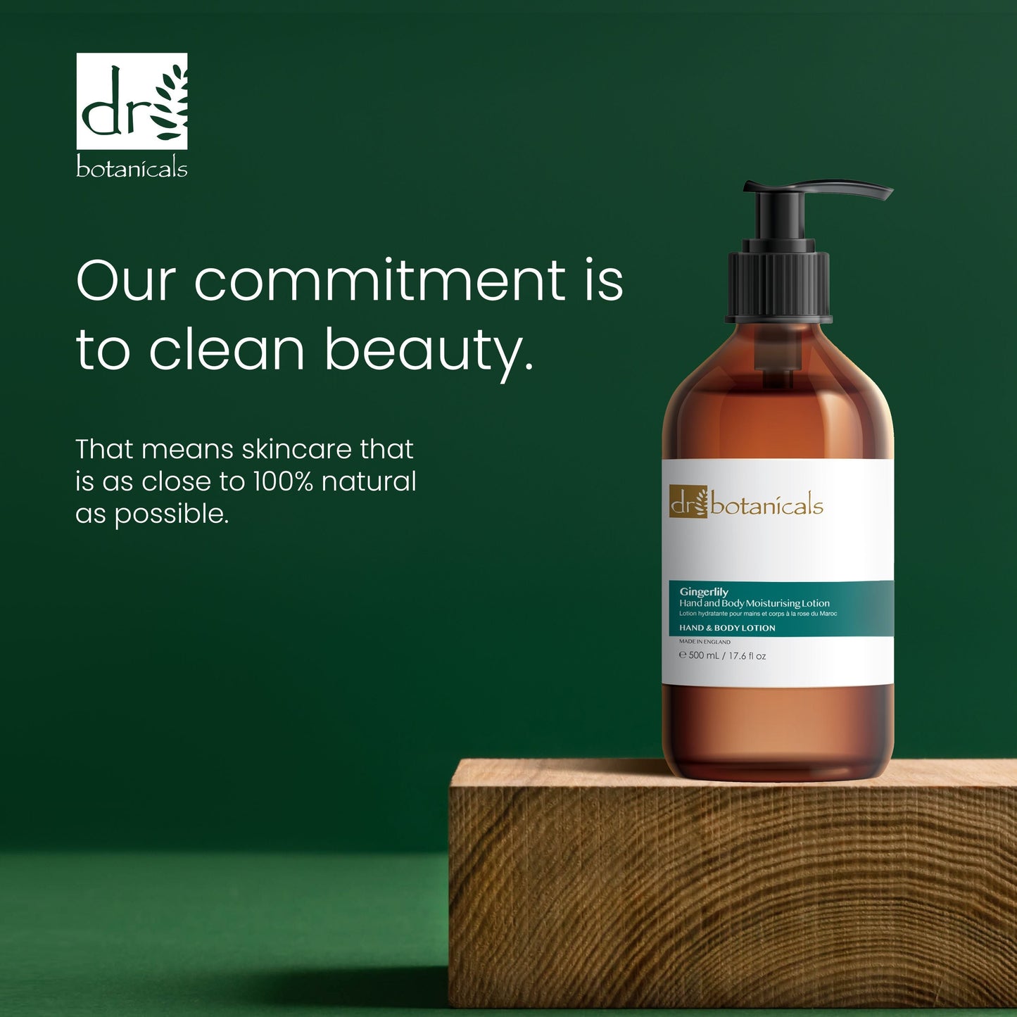 Dr Botanicals Gingerlily Hand & Body Moisturising Lotion 500ml