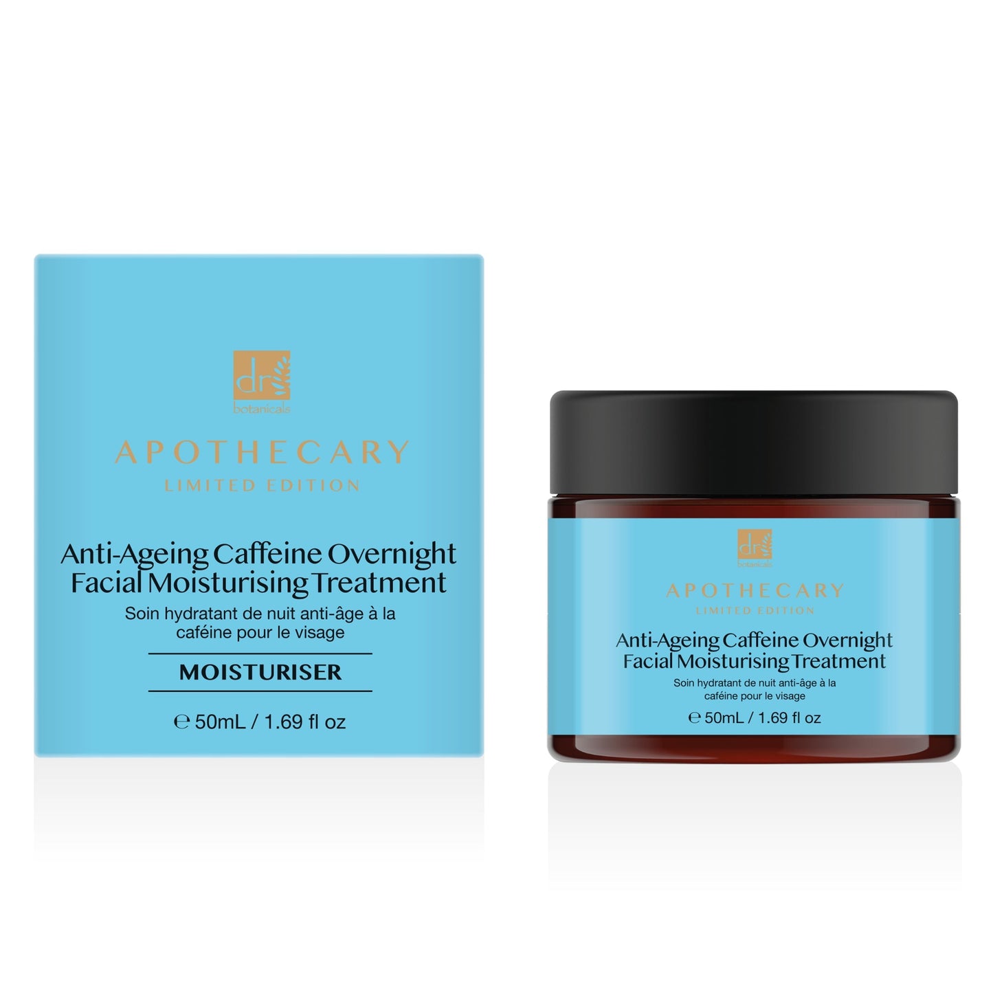 Dr Botanicals Anti-Aging Caffeine Overnight Facial Moisturising Treatment 50ml