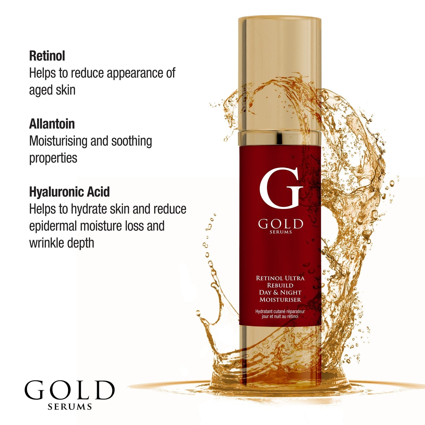 Gold Serums Retinol Ultra Rebuild Day & Night Moisturizer 50ml
