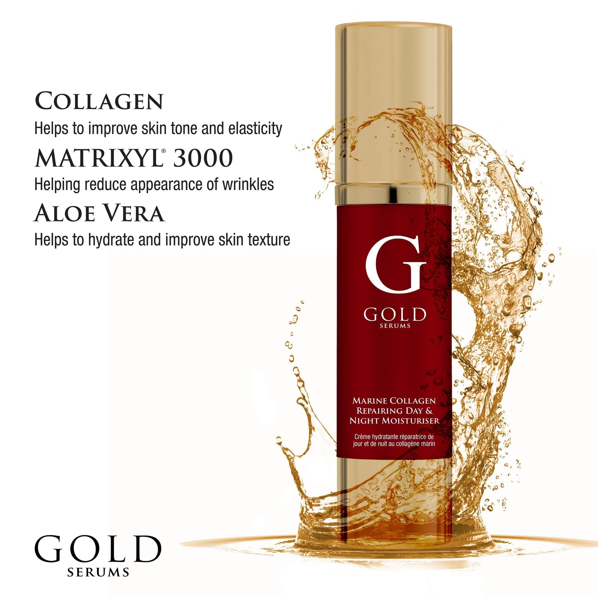 Gold Serums Marine Collagen Repairing Day & Night Moisturizer 50ml