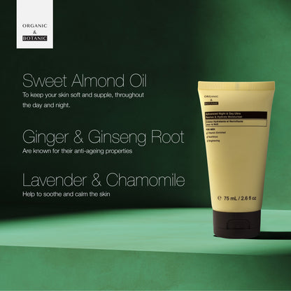 Organic & Botanic Advanced Night & Day Ultra Revive & Hydrate Moisturizer For Men 75ml