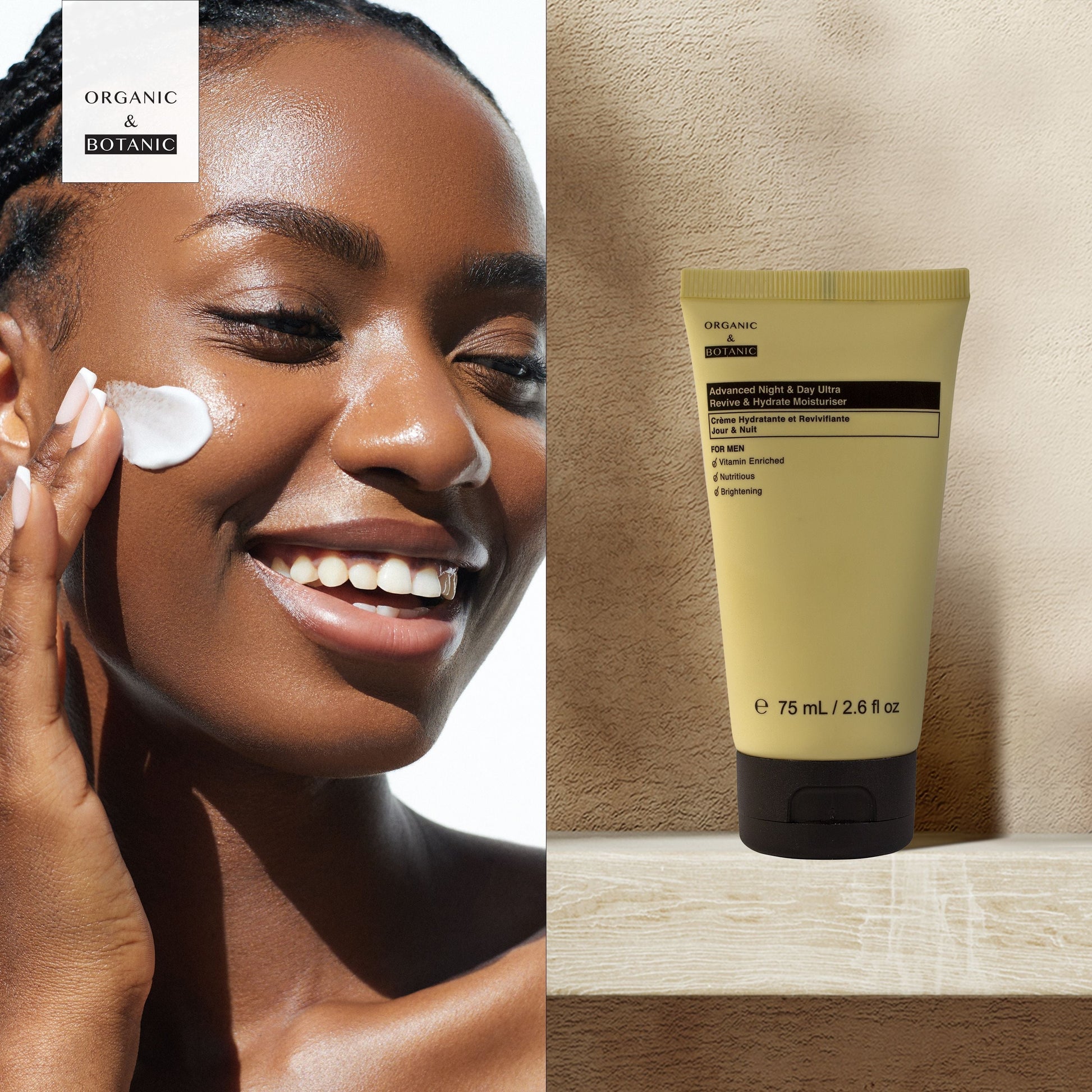 Organic & Botanic Advanced Night & Day Ultra Revive & Hydrate Moisturizer For Men 75ml