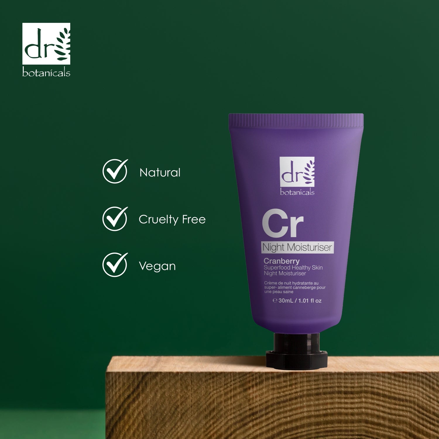 Dr Botanicals Cranberry Superfood Healthy Skin Night Moisturizer 30ml