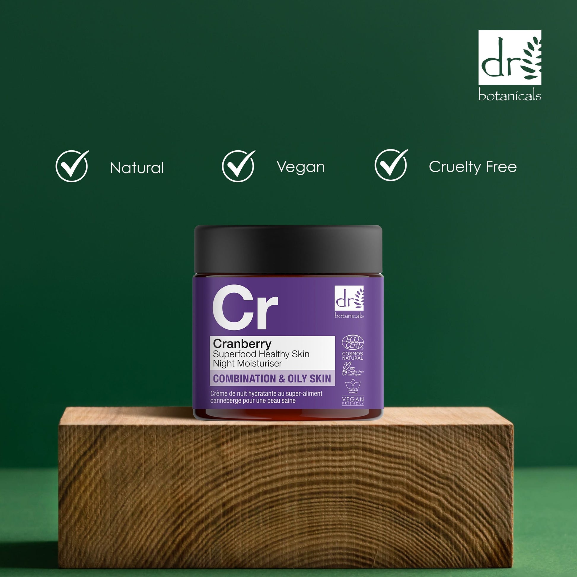 Dr Botanicals Cranberry Superfood Healthy Skin Night Moisturizer 60ml