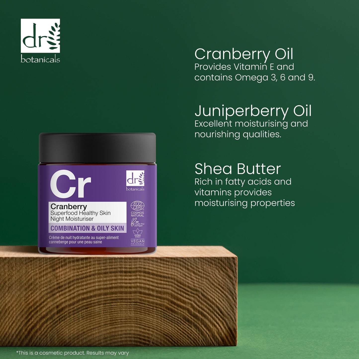 Dr Botanicals Cranberry Superfood Healthy Skin Night Moisturizer 60ml