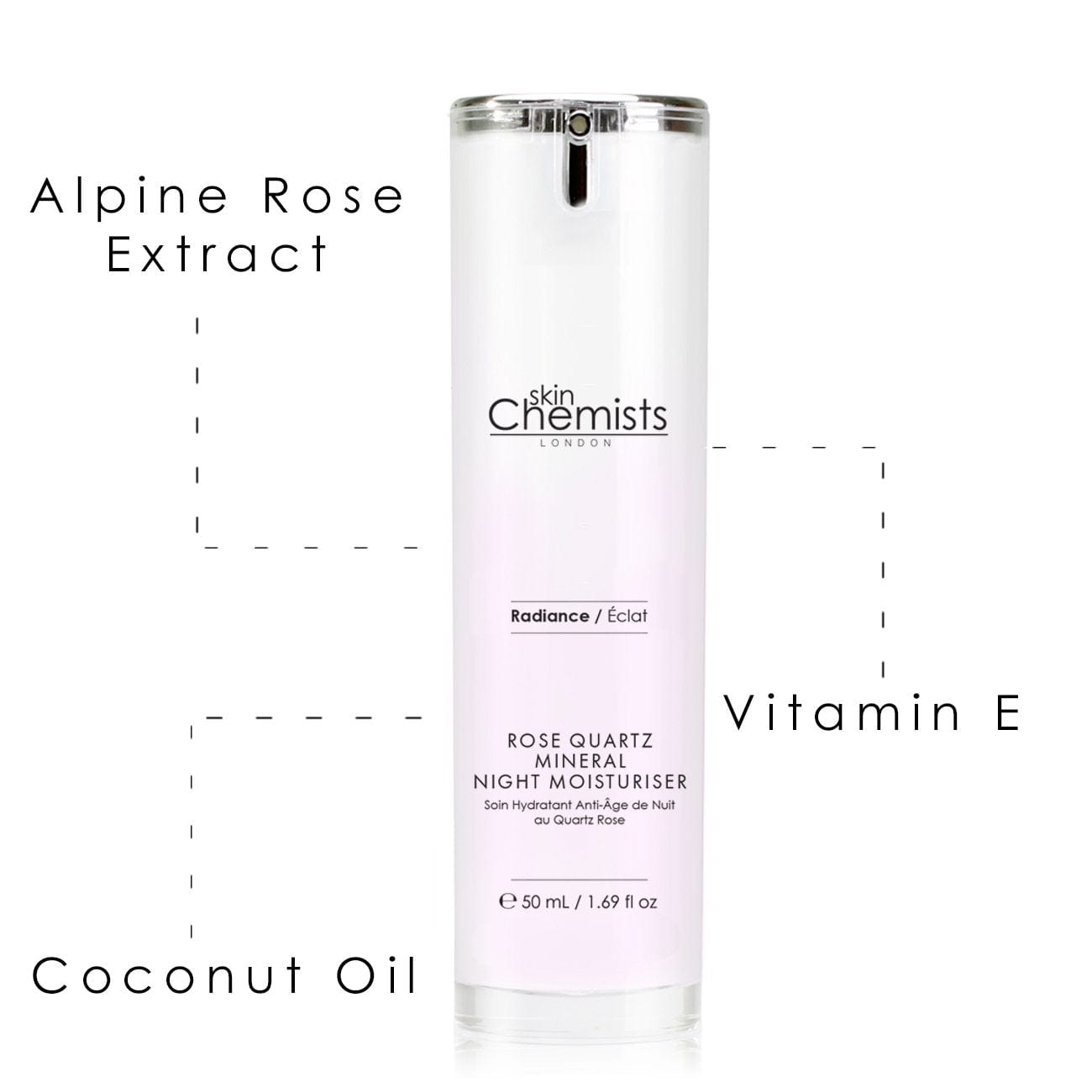 skinChemists Rose Quartz Mineral Night Moisturizer 50ml