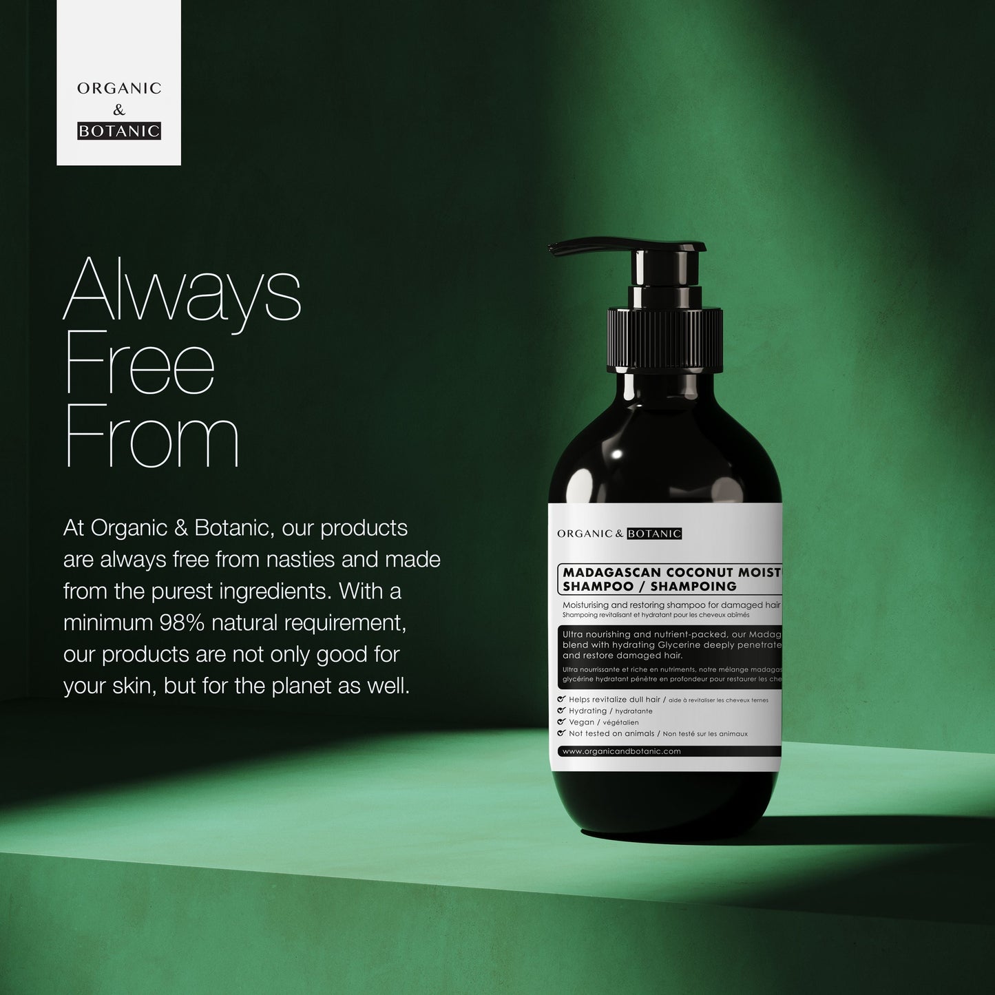 Organic & Botanic Madagascan Coconut Moisturising Shampoo 500ml