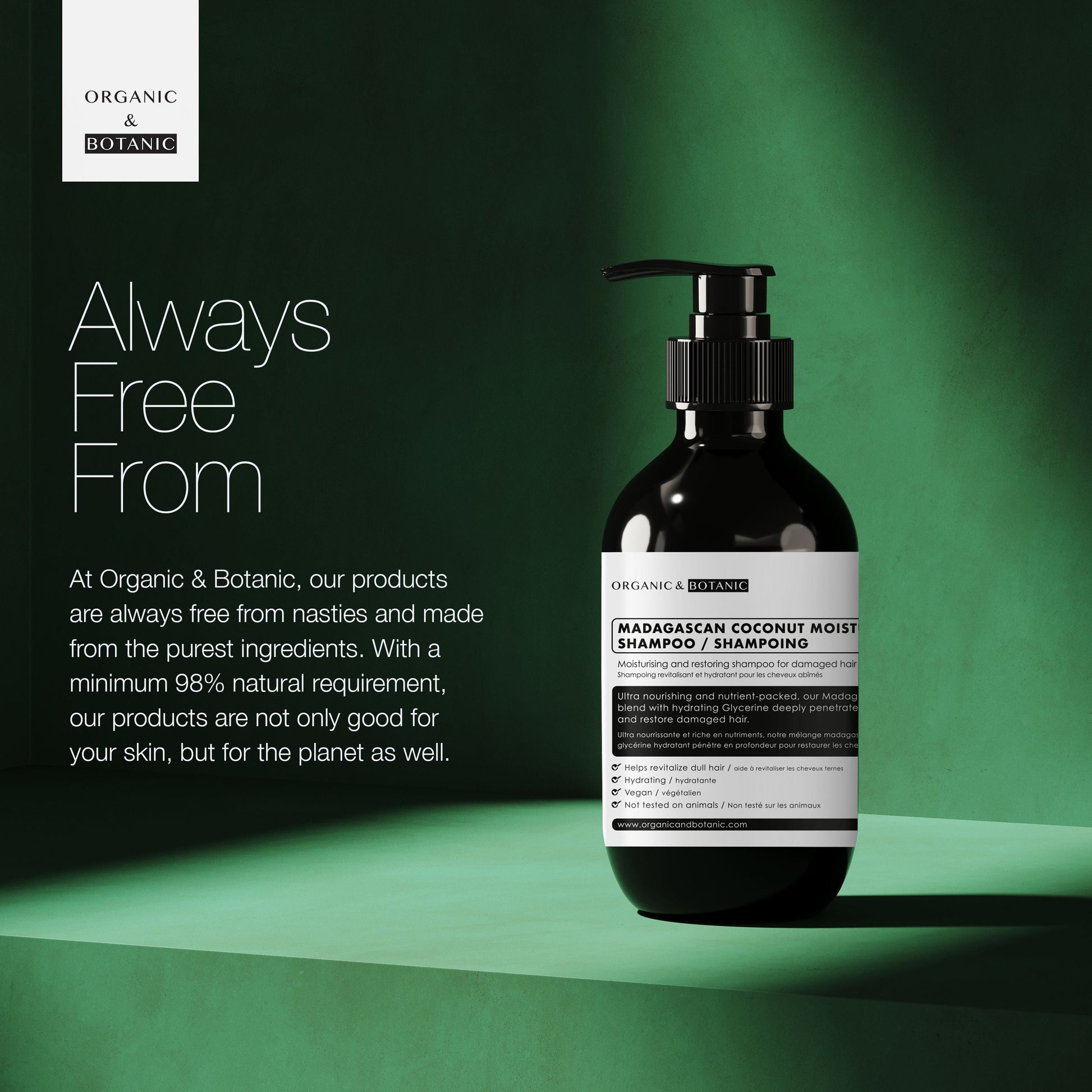 Organic & Botanic Madagascan Coconut Moisturising Shampoo 500ml