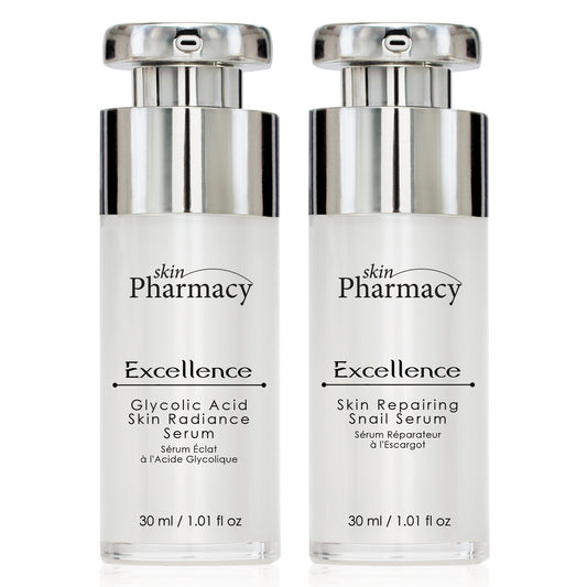 Anti-Ageing Excellence Glycolic Acid Serum & Skin Repairing Snail Serum Set
