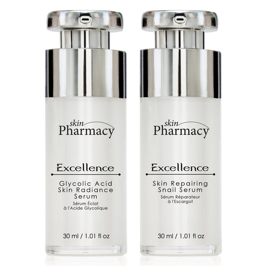 Anti-Ageing Excellence Glycolic Acid Serum & Skin Repairing Snail Serum Set