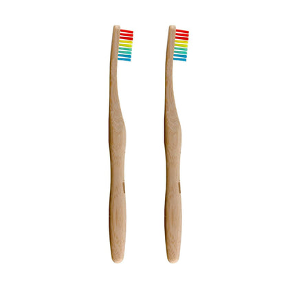 Bamboo Toothbrush Rainbow Twin Value Savings Pack