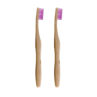 Bamboo Toothbrush Purple Twin Value Savings Pack