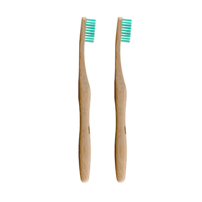 Bamboo Toothbrush Green Twin Value Savings Pack