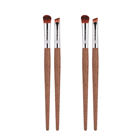 Coffee Ground Set Of 2 Eye Brushes Twin Value Savings Pack