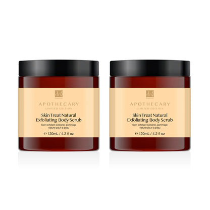Skin Treat Natural Exfoliating Body Scrub 120ml Twin Value Savings Pack