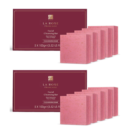 La Rose Française Facial Cleansing Bar (Pack of 5) 100g x 5 Twin Value Savings Pack