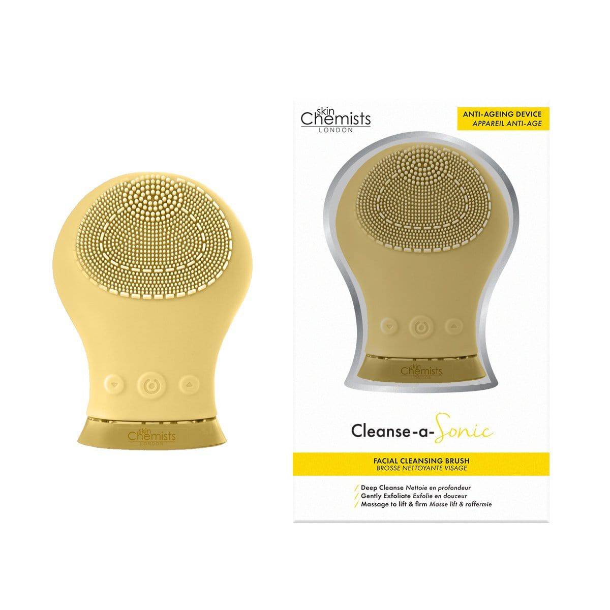 Sonic Silicone Facial Cleansing Massager MR-1385H - Yellow - skinChemists