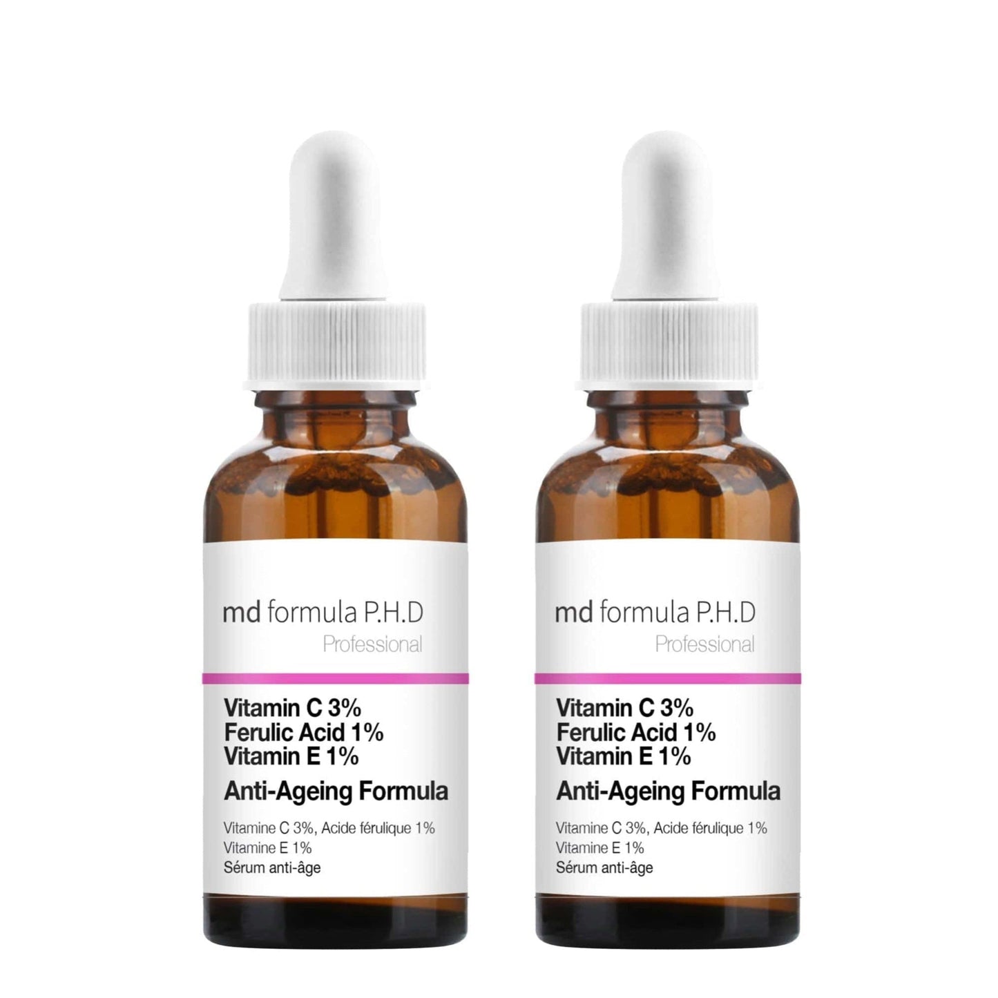 Anti-Ageing Serum Vitamin C 3%, Ferulic Acid 1%, Vitamin E 1% 30ml Twin Value Savings Pack