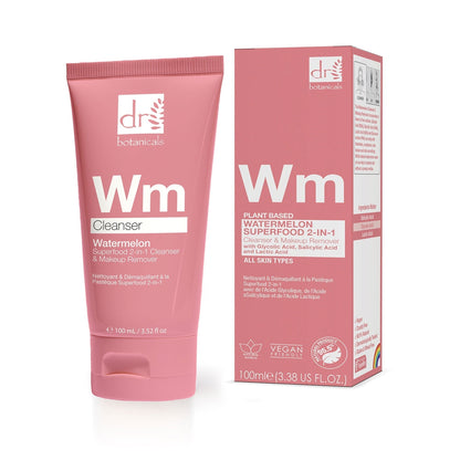Watermelon Superfood 2-in-1 Cleanser & Makeup Remover with Glycolic Acid, Salicylic Acid & Lactic Acid 100ml