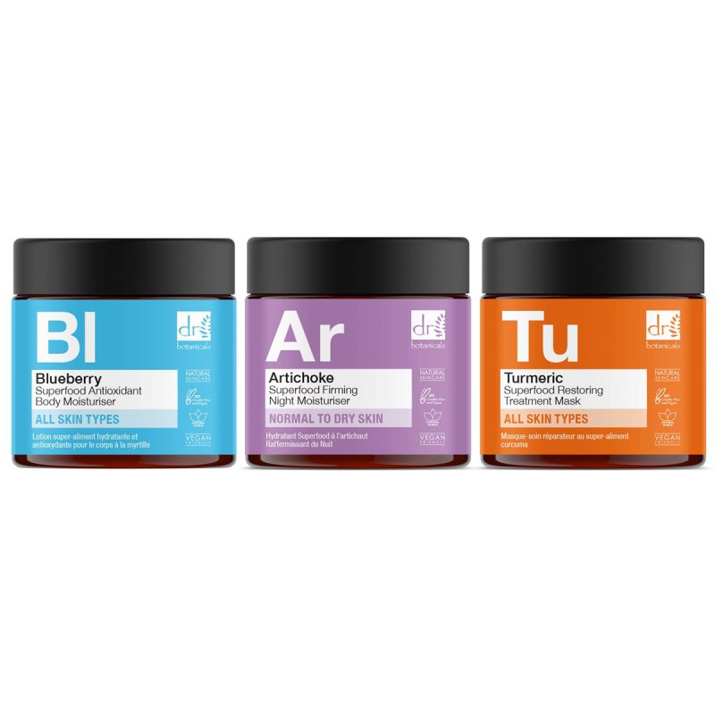 Superfood Treatment Mask Trio Kit - Dr Botanicals